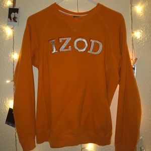 IZOD orange crew neck sweatshirt
